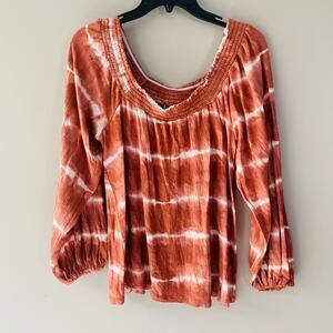 Daytrip burnt orange tie dye top (Medium)